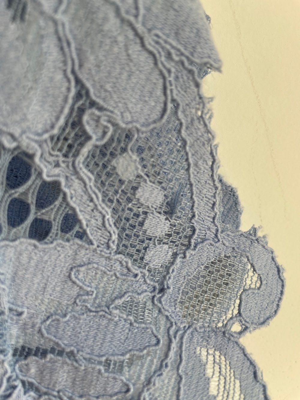 NWT BB Dakota Nordstrom Light Blue Lace V-Neck Cap Sleeve Mini Dress S - Picture 11 of 12